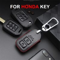 fgjfykjd Metal Keyring Leather Car Key Case Cover For Honda Accord Civic CRV CRZ HRV JAZZ Odyssey Pilot Fit Car Accessories for passat cc