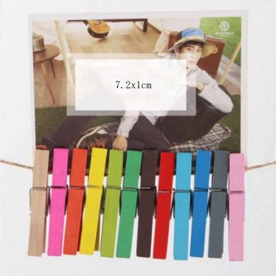 【jw】◄❃♧  7.2cm/10pcs Colored Photo Memo Paper Peg Clothespin Stationery Postcard Wedding Decoration