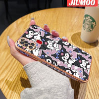 JIUMOO เคสปลอกสำหรับ Samsung กาแล็คซี่ A21S ลายการ์ตูนแฮปปี้คุโรมิใหม่กรอบพื้นผิวสี่เหลี่ยมเคสนิ่มซิลิกาเจลกันกระแทกเคสมือถือรวมเลนส์กล้องถ่ายรูปฝาครอบป้องกัน