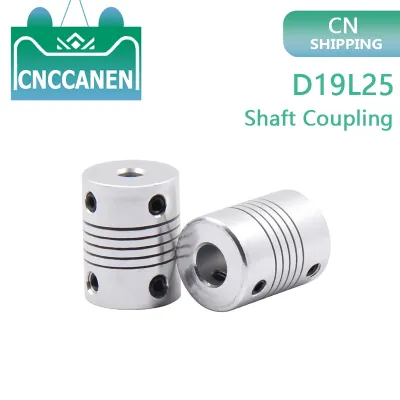 1PC D19L25 Flexible Shaft Coupling CNC Stepper Motor Coupler Connector 8mm To 10mm Aluminium Flexible Jaw Shaft Couple 4/5/6mm