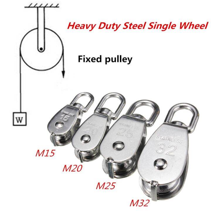 Stainless Steel Pulley M15/M20 M25 M32 Single Wheel Swivel Lifting Rope