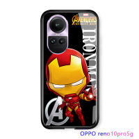 Serpens For OPPO Reno10 Pro 5G การ์ตูนสำหรับเด็กผู้หญิงเคสโทรศัพท์ Marvl สำหรับเด็กผู้ชายซูเปอร์ฮีโร่สำหรับผู้ชายเคส Ironman Spiderman ปกเคสกระจกนิรภัยมันวาว