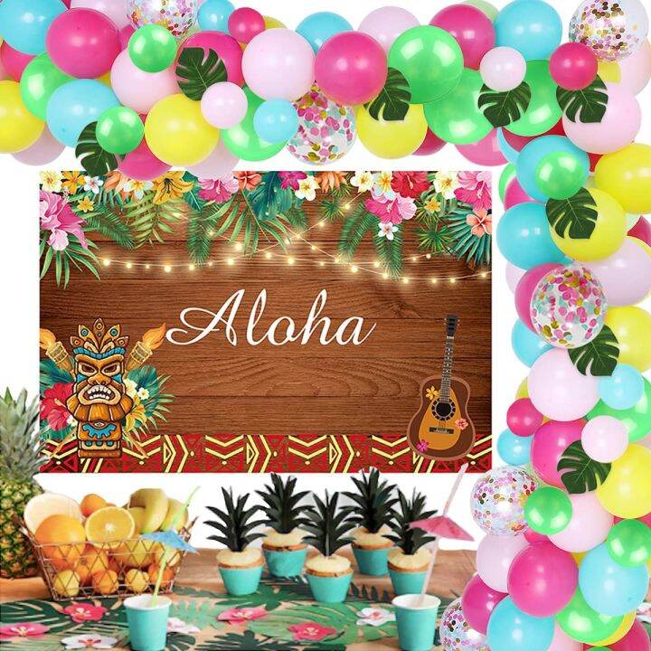 YHFNDIYS Hawaiian Luau Birthday Party Decorations Supplies...