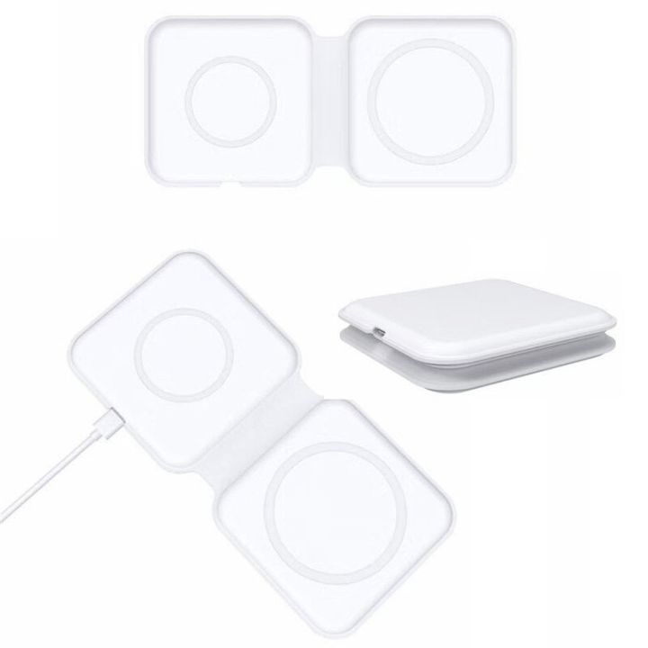 hoce-magsafe-พับ-dual-magnetic-wireless-charger-สำหรับ-iphone-14-13-12-11-pro-max-14-plus-13-12mini-สำหรับ-apple-iwatch-watch-7-6-5-4-3-2-airpods-3-2-pro-wireless-fast-charger-holder