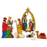 Nativity Scene Sheep Acrylic Outdoor Lawn Decoration LED Floor Insert Decoration