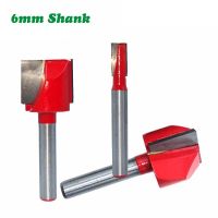 1PC 6MM Shank Milling Cutter ไม้แกะสลักไม้ทําความสะอาดด้านล่างบิตตรงเราเตอร์ Bit Clean Milling Cutter งานไม้บิตงานไม้