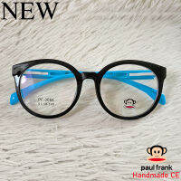 Paul Frank แว่นตาสำหรับตัดเลนส์ สายตา กรอบแว่นตา ชาย หญิง Fashion รุ่น 3084 สีดำขาฟ้า กรอบเต็ม ทรงรี ขาข้อต่อ วัสดุ TR 90 รับตัดเลนส์ทุกชนิด