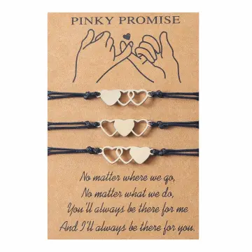 2x Pinky Promise Bracelets Friendship Couple Matching Bracelet Luminous  Gift Y5H1 - Walmart.com