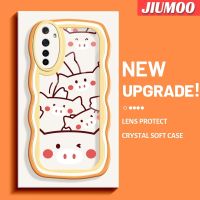 เคส JIUMOO สำหรับ Realme 6 6S Narzo เคสลายการ์ตูนหมูน่ารักขอบเคสโทรศัพท์โปร่งใสแฟชั่นการ์ตูนน่ารักปลอกซิลิโคนนิ่มป้องกันเลนส์กล้องเคสใสกันกระแทก