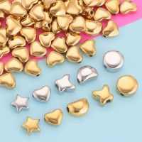 ✹ 10pcs Stainless Steel Start Beads Loose Bead for Jewelry Making Heart Butterfly Beading Spacer Beads For Bracelets Charms