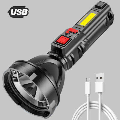 ไฟฉายส่องสว่างใหม่ข้ามพรมแดน กลางแจ้ง led แบบพกพา cob ไฟด้านข้าง USB ไฟฉายพลังสูงในครัวเรือนแบบชาร์จไฟได้