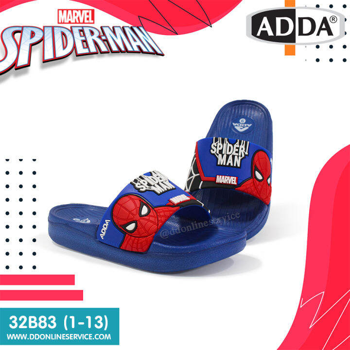 adda-รองเท้าเด็กผู้ชาย-รองเท้าแตะ-รองเท้าแบบสวม-สวมใส่สบาย-ลาย-spiderman-สไปเดอร์แมนฮีโร่ของผม-adda-รุ่น-32b83