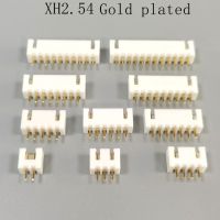 50/100pcs Gold plated XH2.54 2p 3p 4p 5p 6 pin 2.54mm Pitch Terminal Kit / Housing / Pin Header JST Connector Wire Connectors