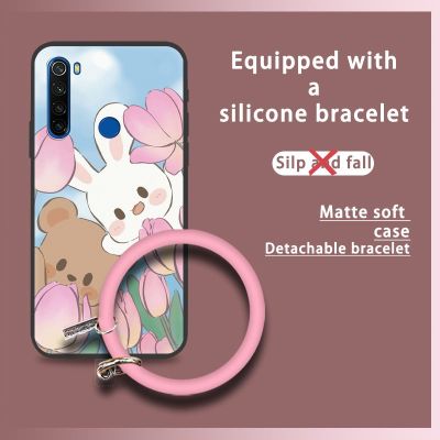 creative couple Phone Case For Xiaomi Redmi Note8/Note8 2021 Mens and Womens liquid silicone youth Cartoon ring funny
