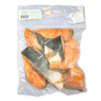 ส่งฟรี!! ปลาแซลมอนหั่นชิ้น คละหางและคาง 500 กรัม/gm - 1 กก./kg.  - Natural Coast (Atlantic Salmon Portion Tail/Chin )