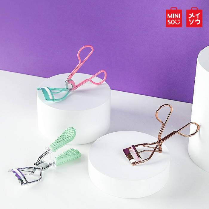 Miniso Professional Eyelash Curler Lasting Curl Eye Makeup Toolspink 