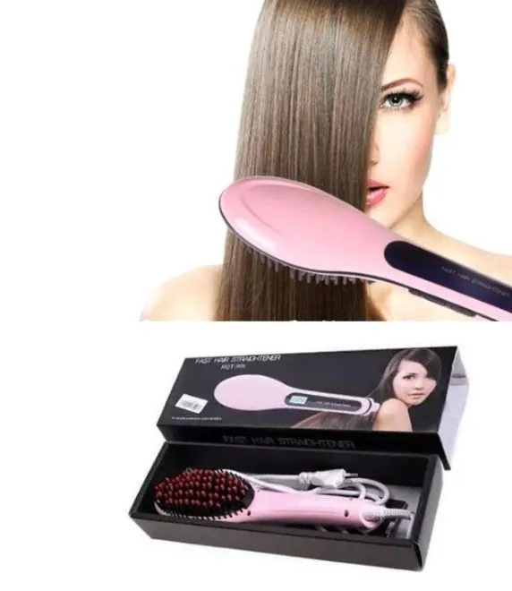 Fast Hair Straightener Brush HQT906 (Pink) Lazada PH