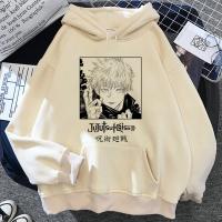 Jujutsu Kaisen เสื้อมีฮู้ดแขนยาววินเทจผู้หญิงสวยงาม90S เสื้อเชิ้ตมีฮู้ด Hoddies ผู้หญิงเสื้อสเวตเตอร์น่ารักๆ