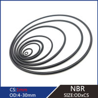 50pcs Outer Diameter 4-30mm Millimeter Thickness 1mm Black NBR Nitrile Rubber Round Sealing O-Ring Oring Gasket for Diverse Applications in Hardware Fasteners