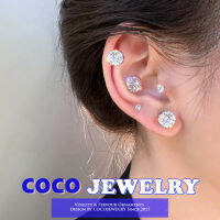 COCOJEWELRY ตุ้มหูแม่เหล็กแบบเกาหลีสำหรับผู้หญิง,ต่างหูแบบไม่ต้องเจาะรูทำจากหินแม่เหล็กดูดติดหู