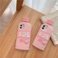 【Great. Cell phone case】น่ารัก Girly 3D สีชมพูพีชกรณีโทรศัพท์ขวดแข็งสำหรับหัวเว่ย P30 P40 Mate 30 40 Pro ซิลิโคนปกคลุมสำหรับหัวเว่ยโนวา5 7 8 Pro Capa