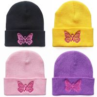 【YD】 Pink Beanie Cap for Breast Cancer Awareness Hat Fashion Knitted Embroider Bonnet Friend Gifts