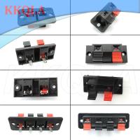 QKKQLA 2pcs/lot Connector Terminal 2P 4P Push In Jack Spring Load Audio Speaker Terminals Breadboard Clips