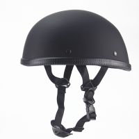 Half Helmet Chopper Biker Pilot vintage Open Face Moto Motocicleta Capacete Casco Casque Kask black