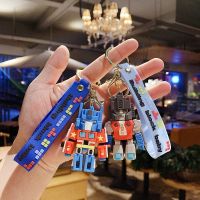 ✧☊✁ Robot King Kong Keychain Creative Cartoon Optimus Prime Key Pendant Bag Ornament Bumblebee Keychain