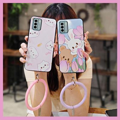 ultra thin couple Phone Case For Nokia G22 trend hang wrist simple Back Cover The New ring taste Cartoon cartoon youth