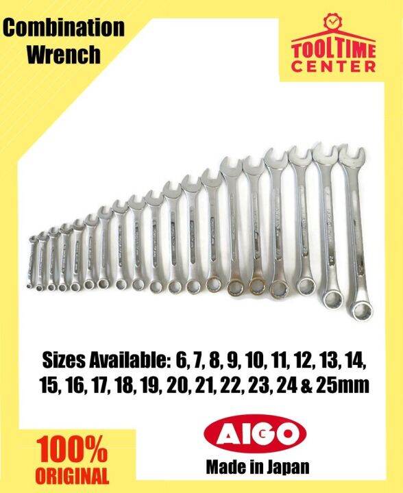 Aigo Combination Wrench Sizes Available 6mm to 63mm Made in Japan Lazada PH
