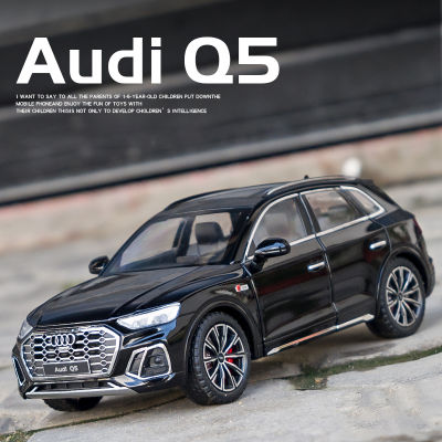 1:24 AUDI Q5 SUV 2022 Alloy Diecasts &amp; Toy Vehicles Metal Toy Car Model Sound And Light Pull Back Collection Kids Toy