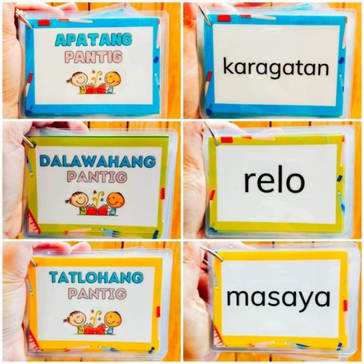 Unang Hakbang Sa Pagbasa Filipino Tagalog Mga Pantig Educational Laminated Flash Cards Reading 8633