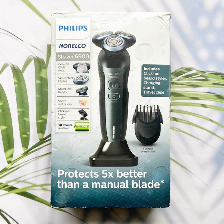 ฟิลิปส์ เครื่องโกนหนวด Norelco Electric Shaver 6900 Wet & dry S6810/82