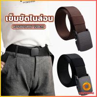 Cozy เข็มขัดหัวพลาสติก ความยาว 120 cm สายไนล่อน ไม่ต้องเจาะรู เเข็มขัดแฟชั่น belt