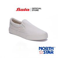 *Best Seller* Bata บาจา ยี่ห้อ North Star รองเท้าสนีกเกอร์ รองเท้าผ้าใบ รองเท้าผ้าใบทรงลำลอง Slip-On สำหรับเด็กผู้ชาย รุ่น STREET_I สีเบจ 4598188