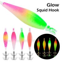 【DT】hot！ 4Pcs/Pack 7g 90mm Artificial Squid Baits Soft Hooks Jig Floating Fishhooks