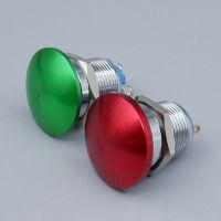 16mm 19mm 22mm Push Button Switch Momentary without Fixation Metal Aluminum Mushroom Head Switch Car Press Button Big Red Green