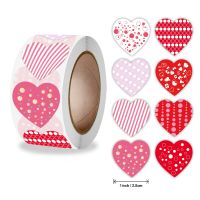 【CC】 500Pcs 2.5Cm Sticker Label Wedding Shaped Decoration