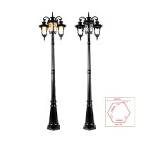 ▨◙❏ (H≈2.3M)Garden Lights Street Lights Lawn Flowers Park Lights Waterproof Outdoor Villa High Pole Lights Landscape