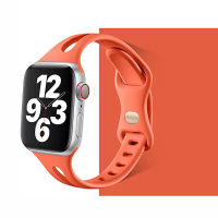 สายซิลิโคนสำหรับ Apple Watch band 45 มม.41 มม.44 มม.40 มม.38 มม.42 มม.smartwatch watchband Slim สร้อยข้อมือ iWatch Series 6 5 4 3 SE 7-Yeors