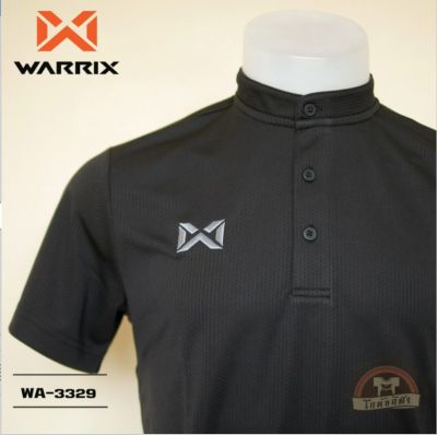 WARRIX เสื้อโปโล คอจีน WA-3329 สีดำ AA วาริกซ์ วอริกซ์ ของแท้ 100%
