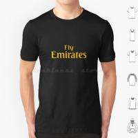 Logo Fly With Heart T Shirt Cotton Men Diy Print Etihad Logo Flight Red Emirates Logo Essential Emirates Airways Plane 【Size S-4XL-5XL-6XL】