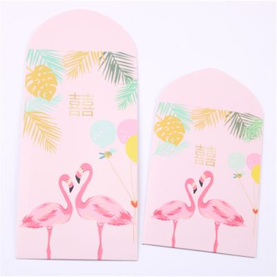 High Quality 5pcs/lot Fashion Sweet Candy Packaging for Wedding Small Cookie Bags for Gift with Flamingo
