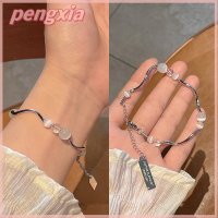 [pengxia] COD สร้อยข้อมือลูกปัดโอปอลสุดสร้างสรรค์สำหรับผู้หญิงสร้อยข้อมือแบบต่อประกบกันเป็นโซ่แบบไม่สม่ำเสมอเครื่องประดับดีไซน์ย้อนยุคแบบเรียบง่ายสไตล์เกาหลี