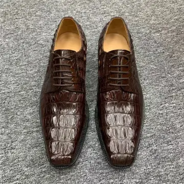 Authentic Real True Crocodile Skin Men Casual Brown Sneakers Genuine Alligator  Leather Male Lace-up Walking Flats Driving Shoes