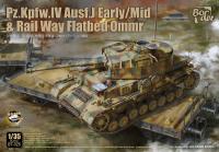 พลาสติก โมเดล ประกอบ BORDER สเกล1/35 Pz.Kpfw.IV Ausf. J Early/Mid &amp; Railway Flatbed Ommr