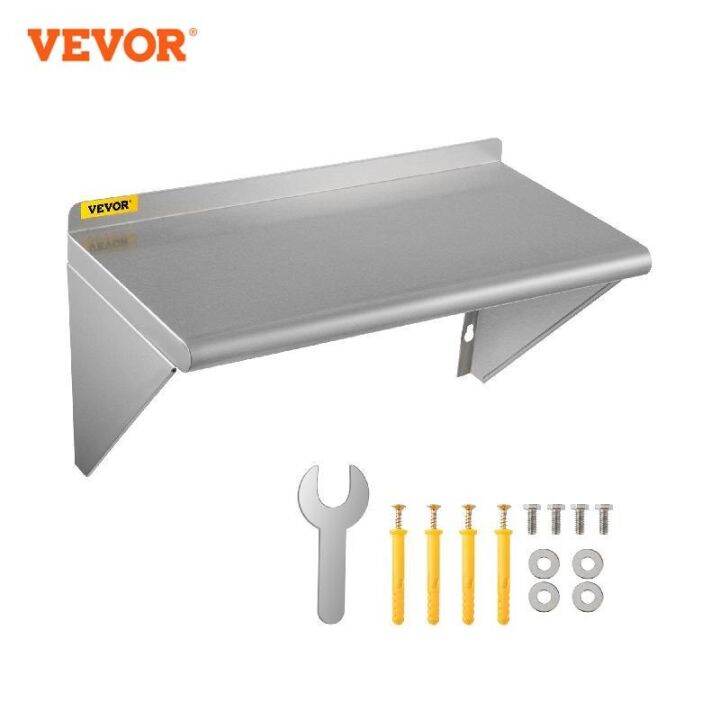 VEVOR Stainless Steel Wall Shelf 12''X24''/36'' / 18''X24'' 110 Lbs