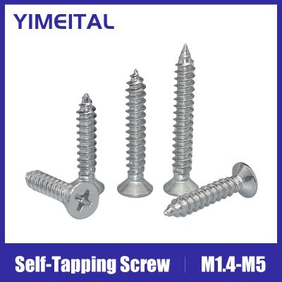 YIMEITAL mm4 M5 304 sekrup kayu sekrup Stainless Steel kepala datar tersembunyi silang