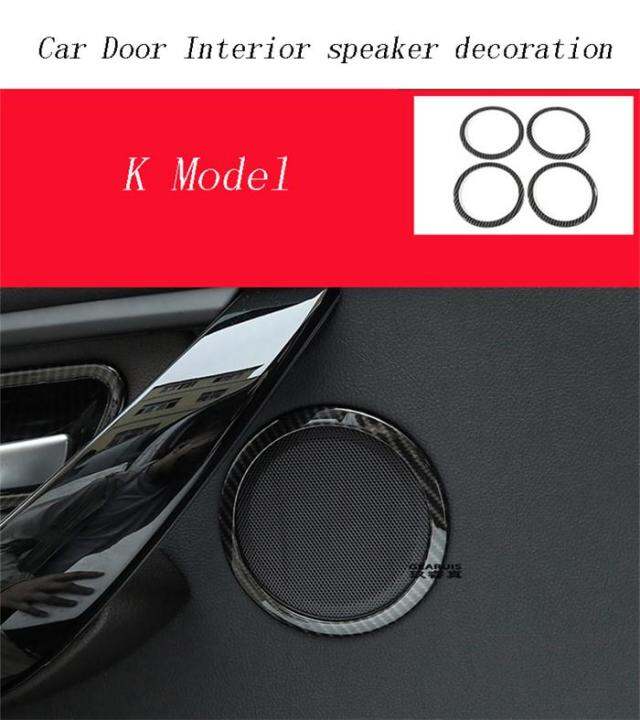 รถจัดแต่งทรงผมคาร์บอนไฟเบอร์ประตูลำโพงแผงตกแต่งปกสติ๊กเกอร์ตัดสำหรับ-bmw-3-serise-f30-3gt-f34ภายในอุปกรณ์รถยนต์